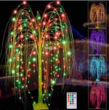 6Ft LED Lighted Tree Weeping Willow Tree Outdoor