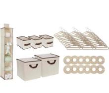 Nursery Storage 48 Piece Set - Easy Storage/Organization Solution - Keeps Bedroom, Nursery & Closet