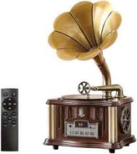H2LSBL Vintage Gramophone Bluetooth 4.2 Phonograph Record Player All in One Built-in 2 Stereo