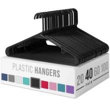 Clothes Hangers Plastic 40 Pack - Black