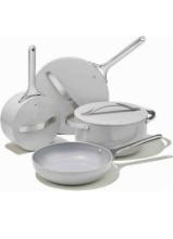 Caraway Nonstick Ceramic Cookware Set (12 Piece) Pots, Pans, Lids and Kitchen Storage - Non Toxic -