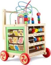 FOPNETS Wooden Baby Activity Cube for Kids