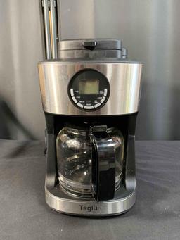 Coffee Maker with Grinder Built in 12 Cup, Programmable Grind and Brew Coffee Machine All in One