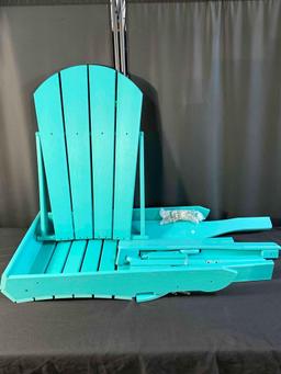 KINGYES Folding Adirondack Chair, HDPE All-Weather Folding Adirondack Chair,