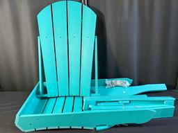 KINGYES Folding Adirondack Chair, HDPE All-Weather Folding Adirondack Chair,