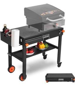 Portable Outdoor Grill Table, Folding Grill Cart Solid and Sturdy, Blackstone Griddle Stand Large