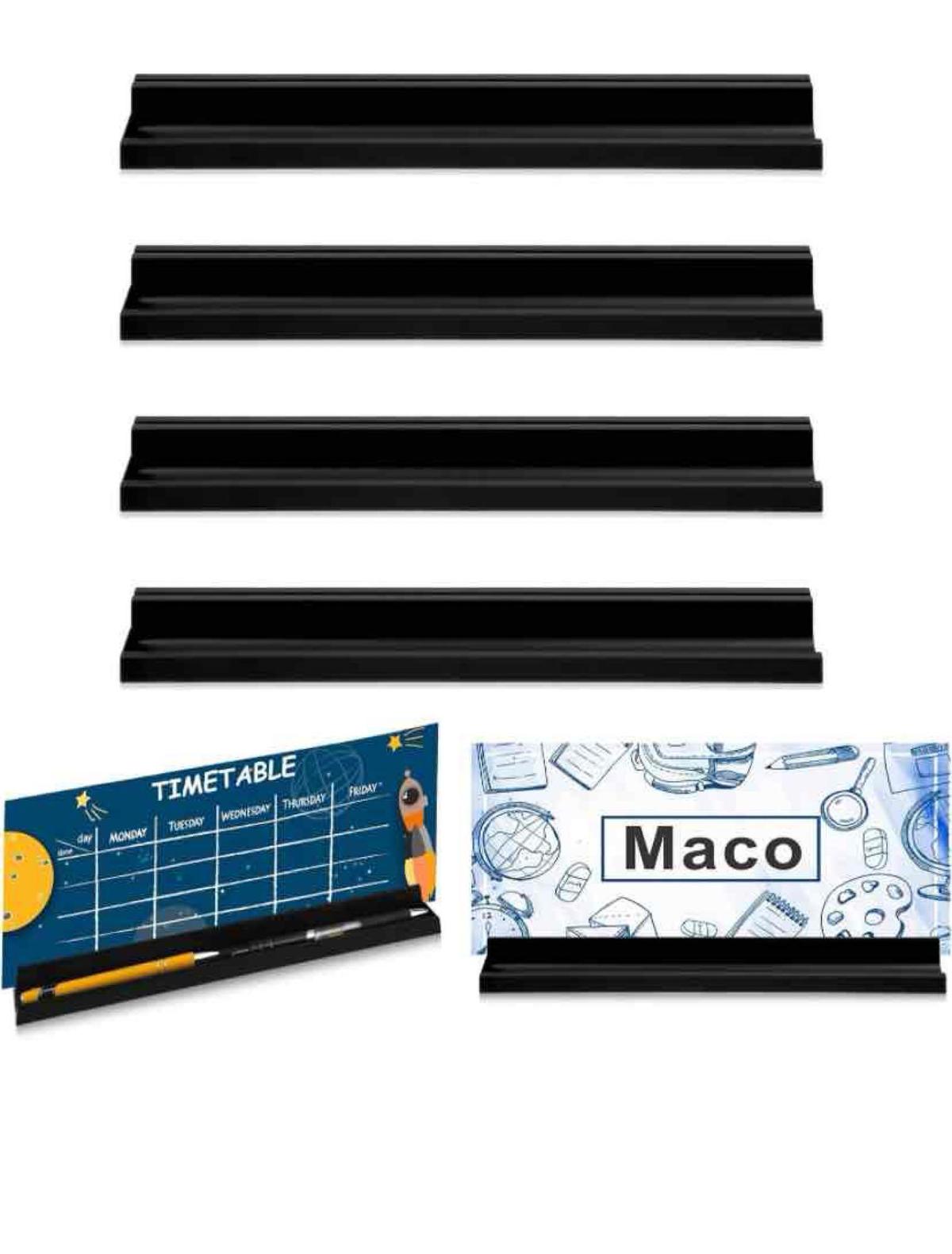 9 pcs Name Plates Holder for Desk?12 x 1.7 x 1 inch Plastic Self Adhesive and Removable NamePlate