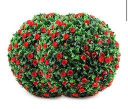 Sunnyglade 4 PCS Inch Artificial Plant Topiary Ball Faux Boxwood Decorative Balls For Backyard