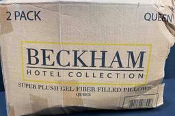 Beckham Hotel Collection Bed Pillows Standard / Queen Size Set of 2 - Down Alternative Bedding Gel