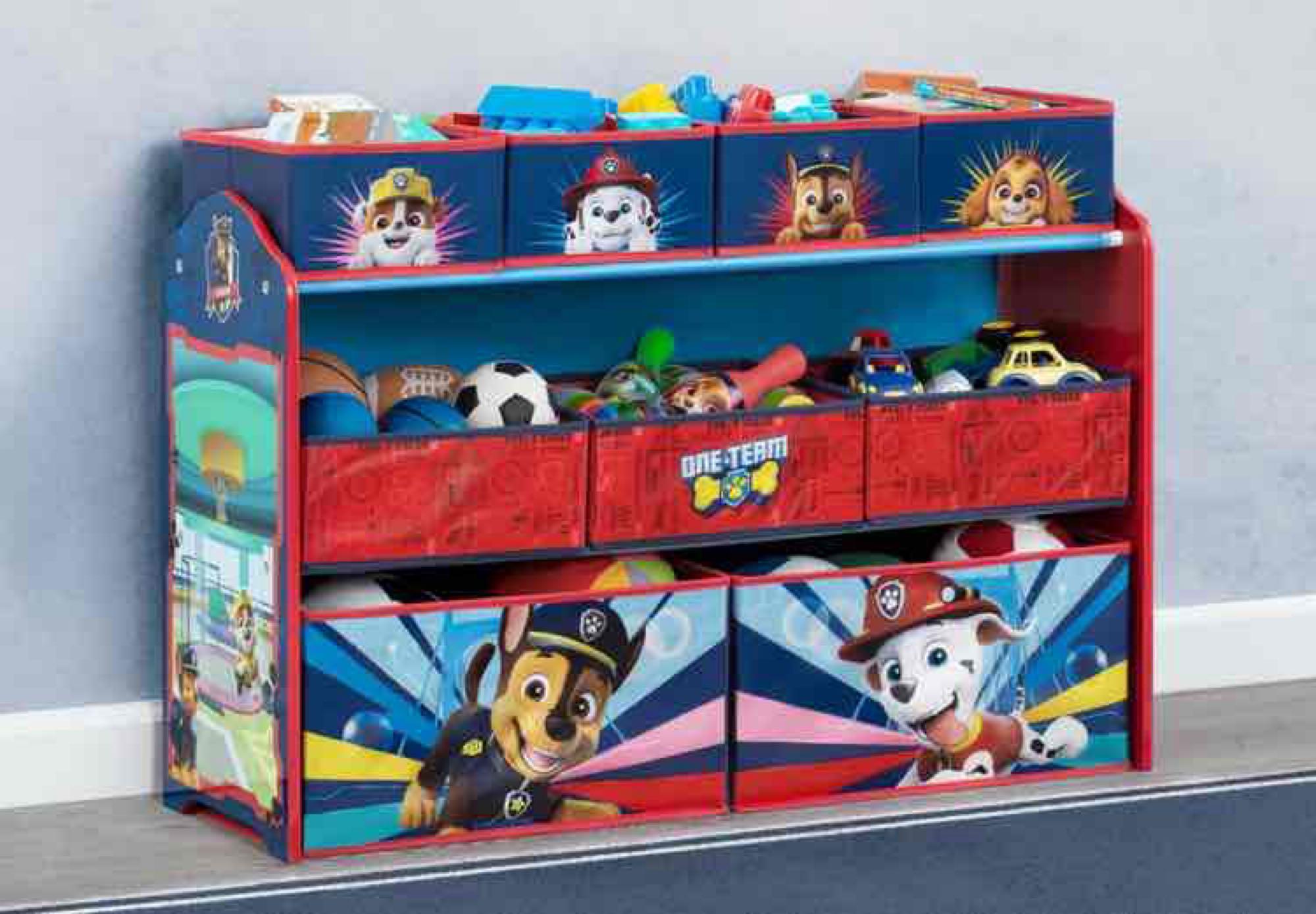 Delta Children PAW Patrol Deluxe 9 Bin Design and Store Toy Organizer