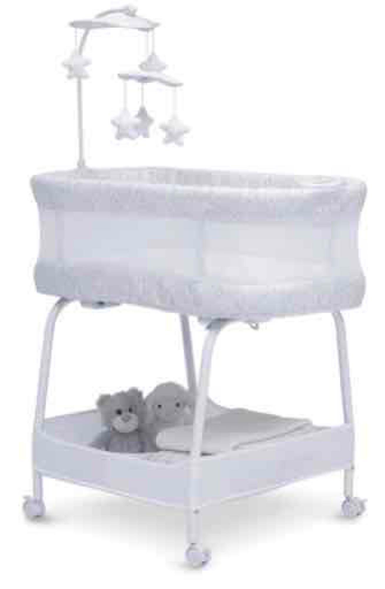 Delta Children SmartSleep Auto Glide Bassinet with Bluetooth