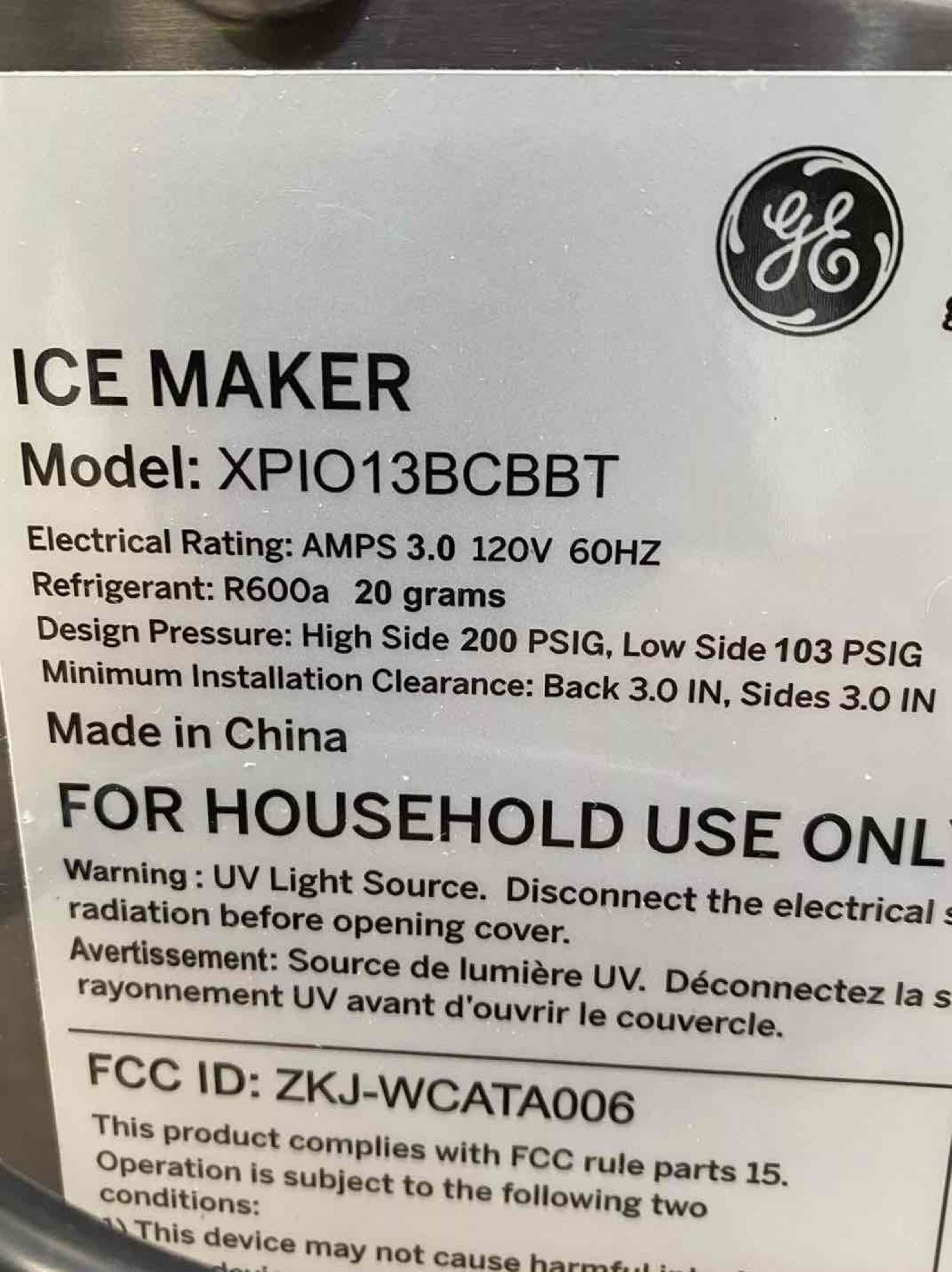 GE Profile Opal 24 lb Portable Nugget Ice Maker in Stainless Steel