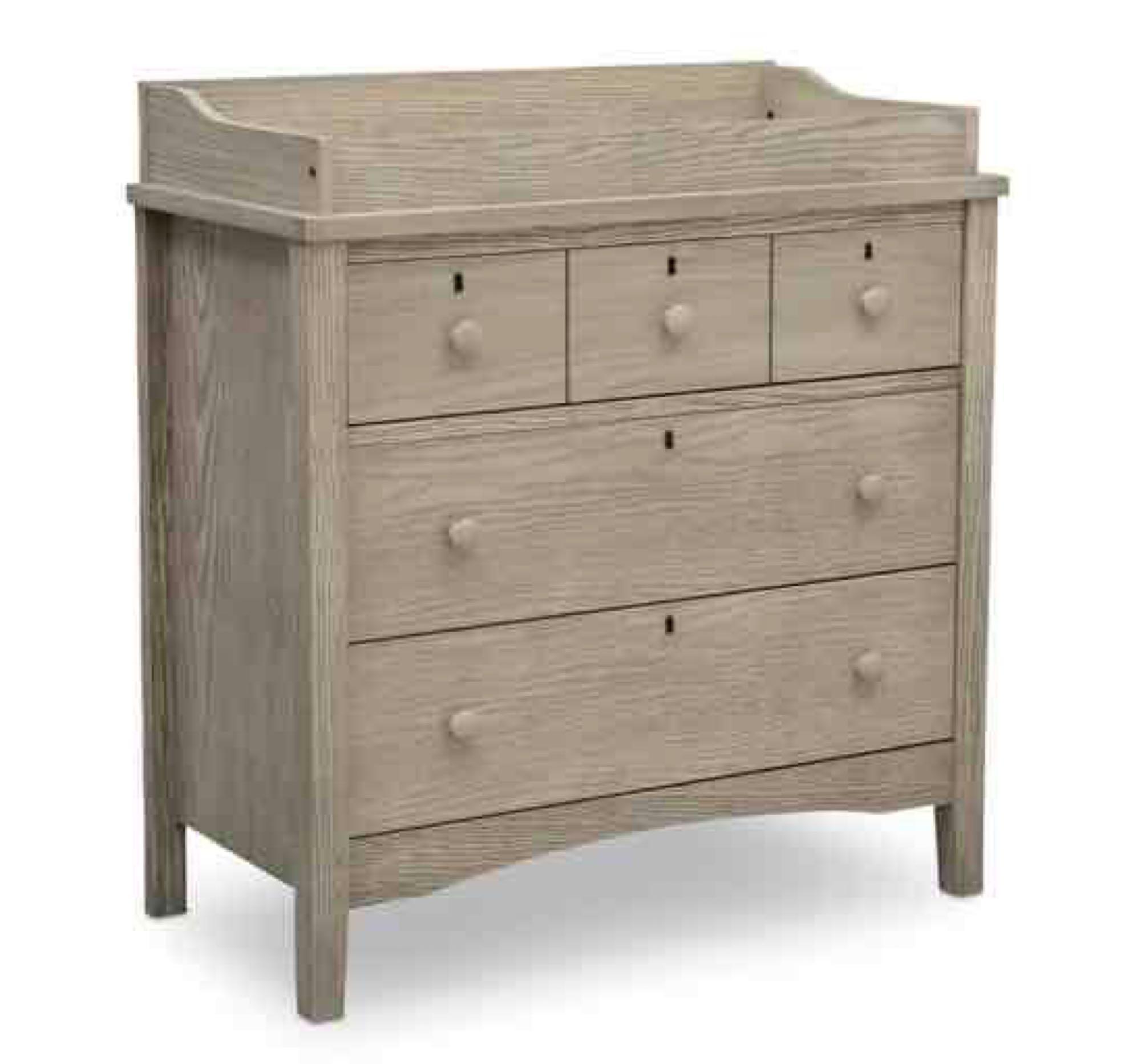 Delta Children Farmhouse 3 Drawer Dresser with Changing Top and Interlocking Drawers