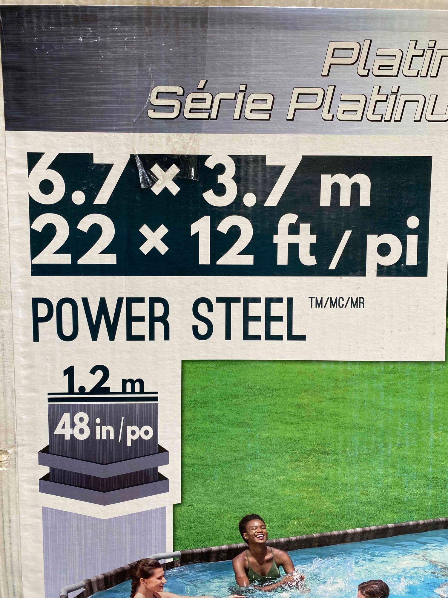 Bestway Power Steel 22FT x 12FT x 48In Oval