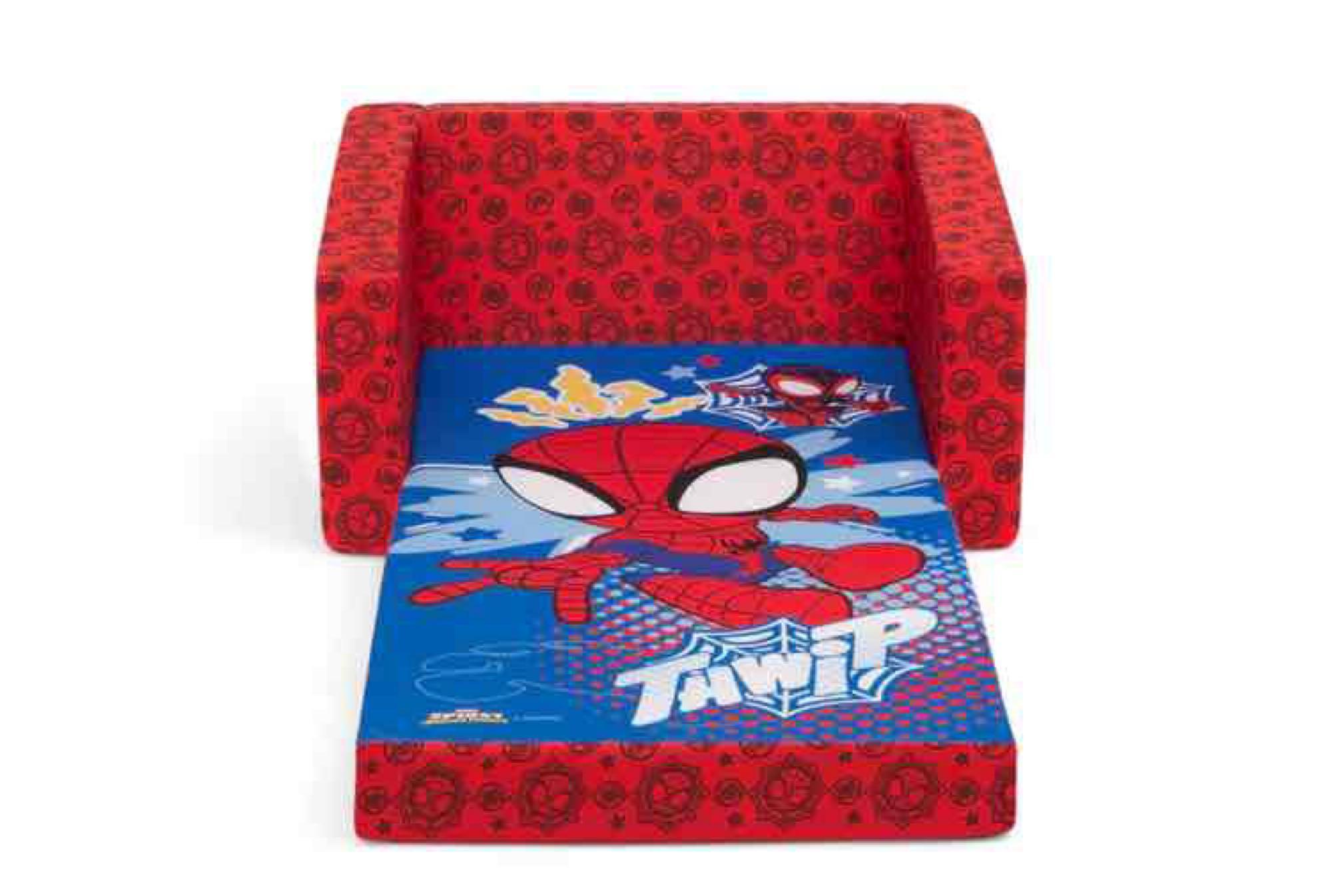 Delta Children Marvel Spidey and His Amazing Friends Cozee Flip-Out Chair - 2-in-1 Convertible Chair