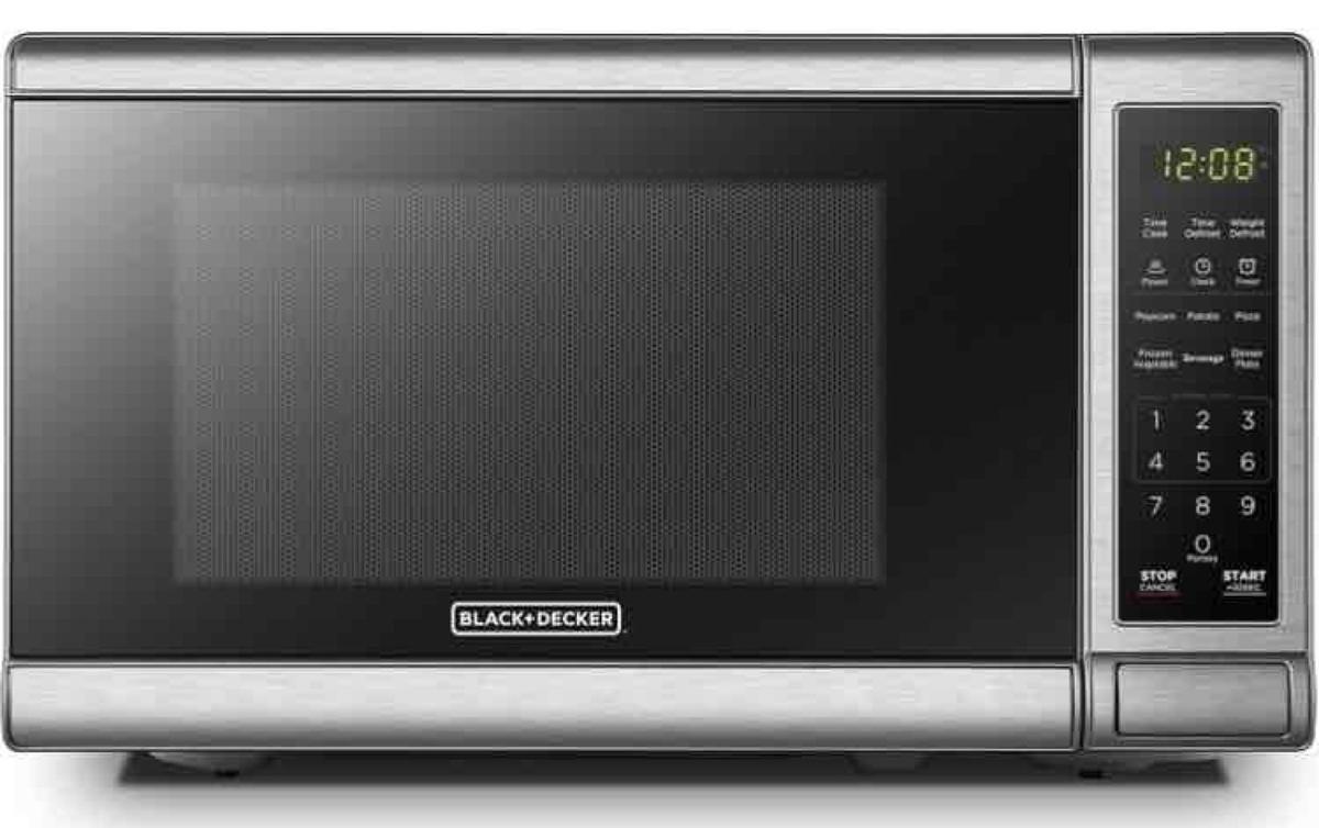 BLACK+DECKER Digital Microwave Oven with Turntable Push-Button Door