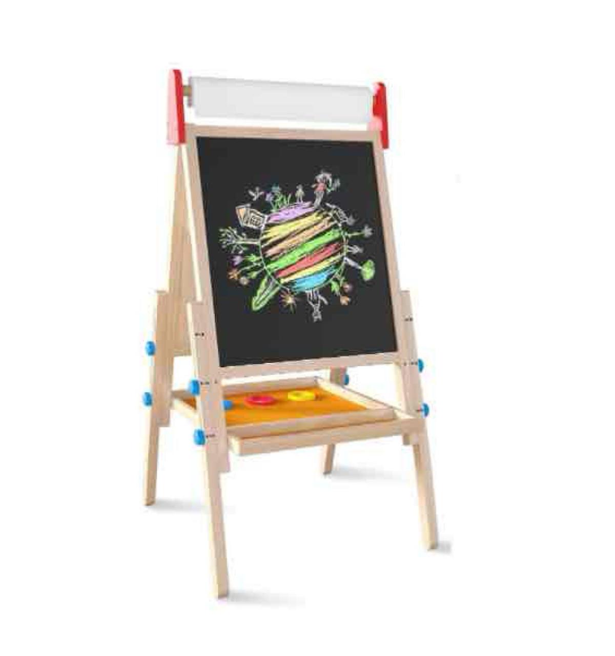 Easel for Kids with 2 Drawing Paper Roll