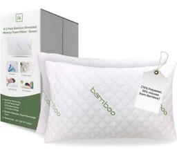 ik King Size Set of 2 Adjustable Shredded Memory Foam Pillow