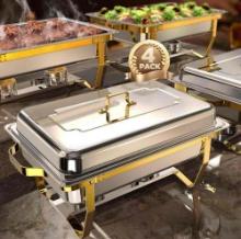 ZILODE Chafing Dishes for Buffet 4 Pack