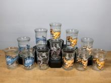 Vintage Dinosaur Welch's Glass Jelly Jars