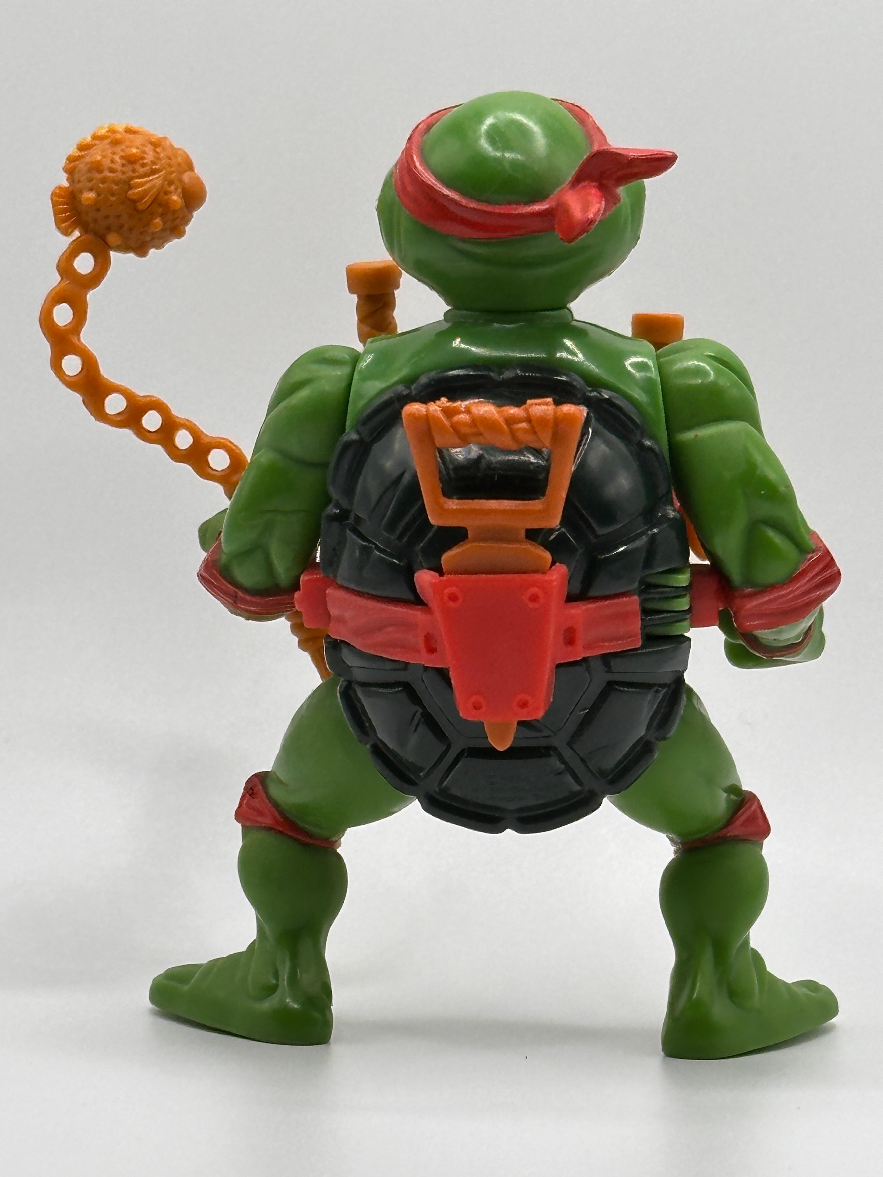 1991 TMNT/Teenage Mutant Ninja Turtles Raphael with Storage Shell Action Figure