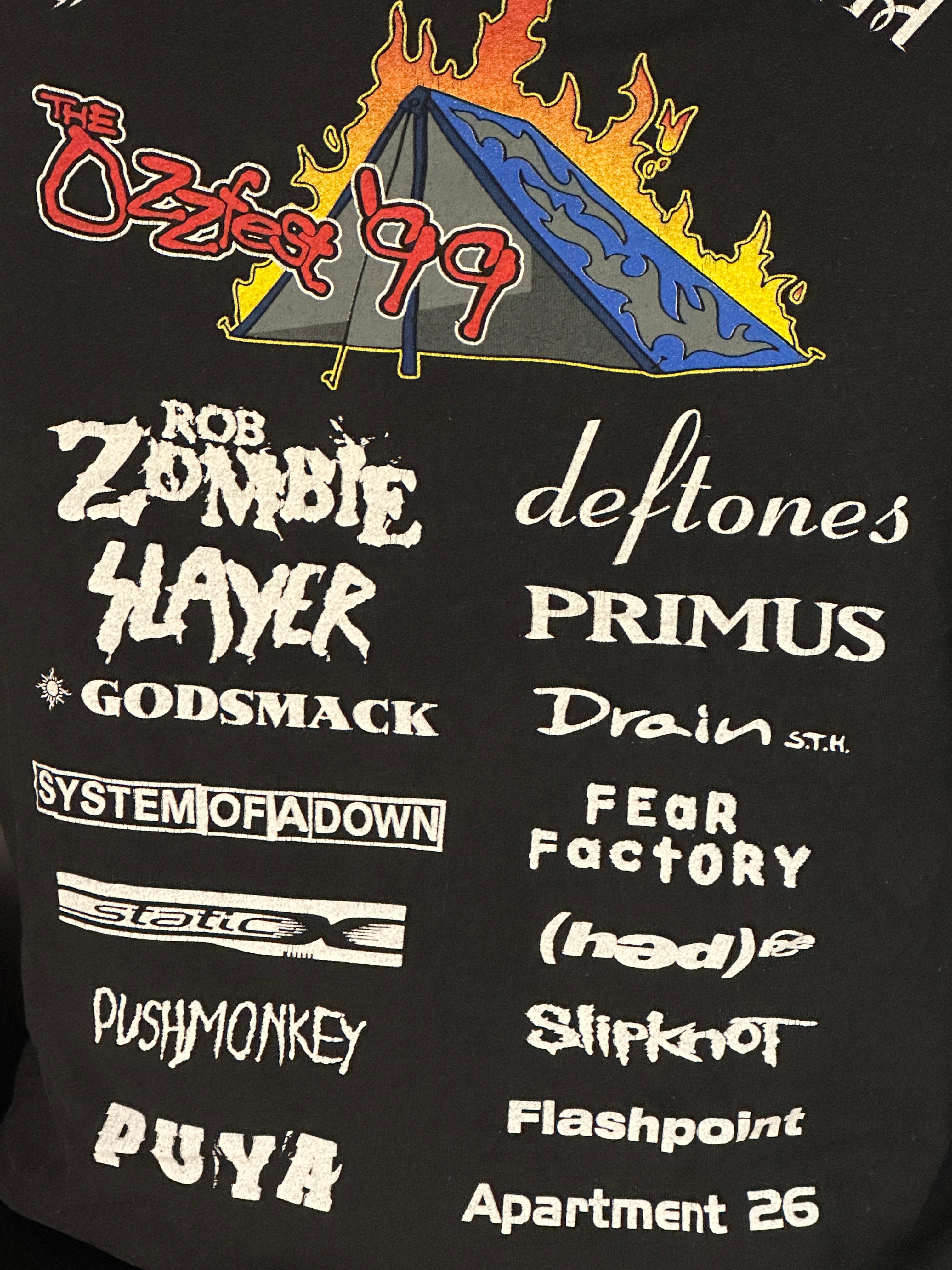 Vintage Ozzfest 1999 tour shirt