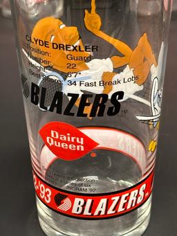 Portland Trail Blazers Vintage 92-93 Dairy Queen Collectors Glasses