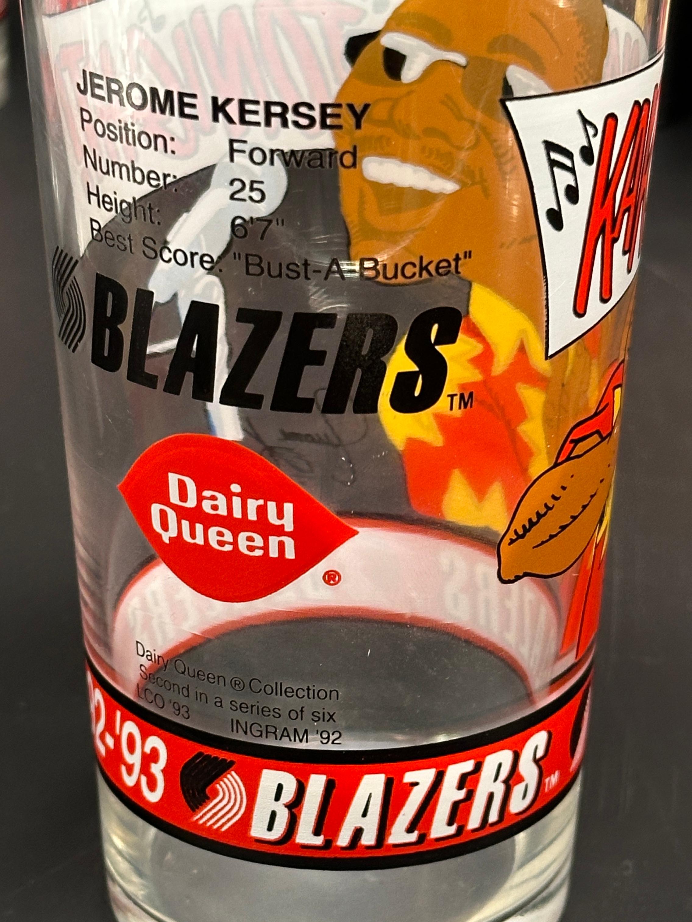 Portland Trail Blazers Vintage 92-93 Dairy Queen Collectors Glasses