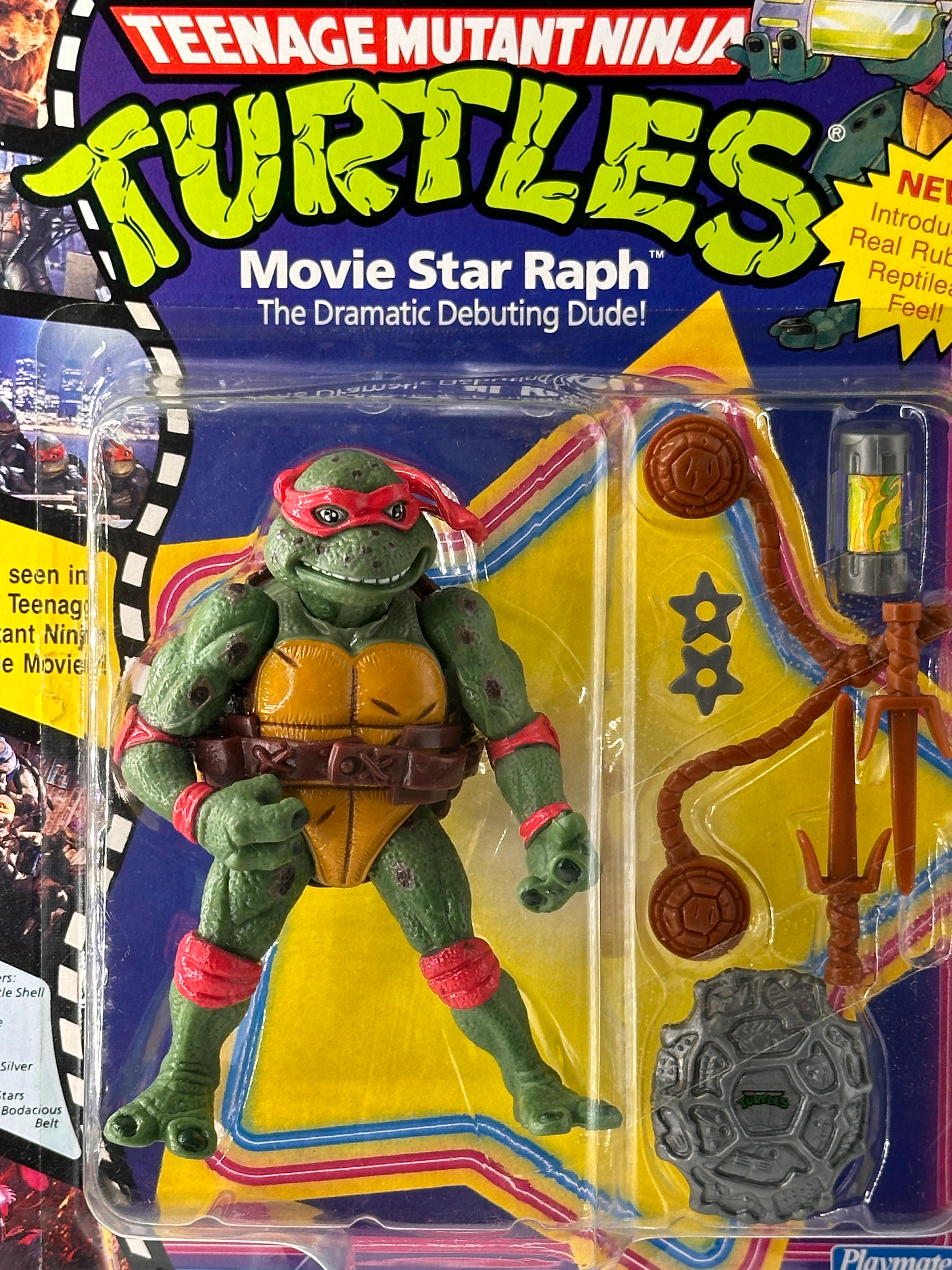 1991 TMNT/Teenage Mutant Ninja Turtles Playmates Movie Star Raph Action Figure