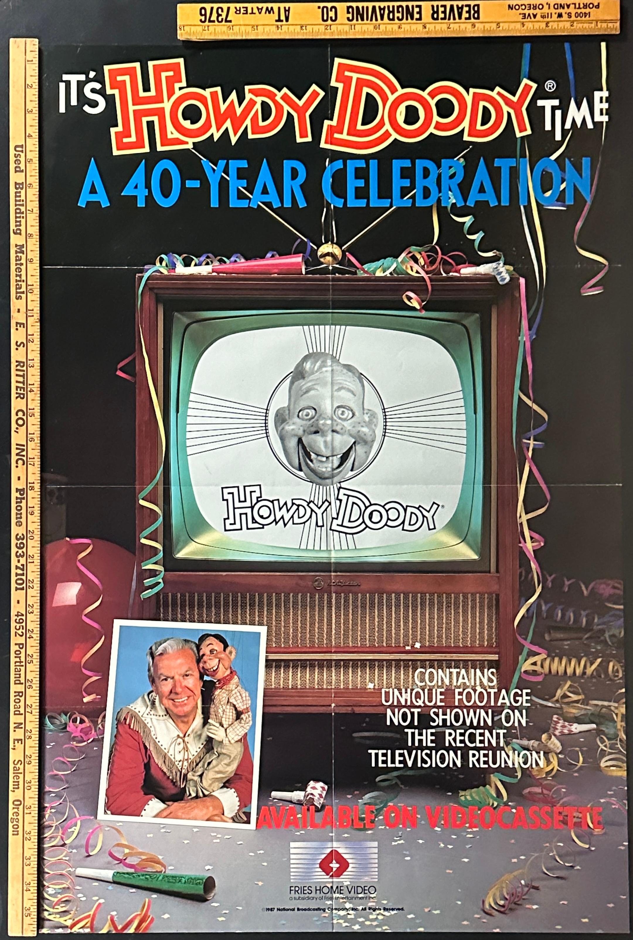 1987 It's Howdy Doody Time A 40-Year Cellebration Advertising Poster