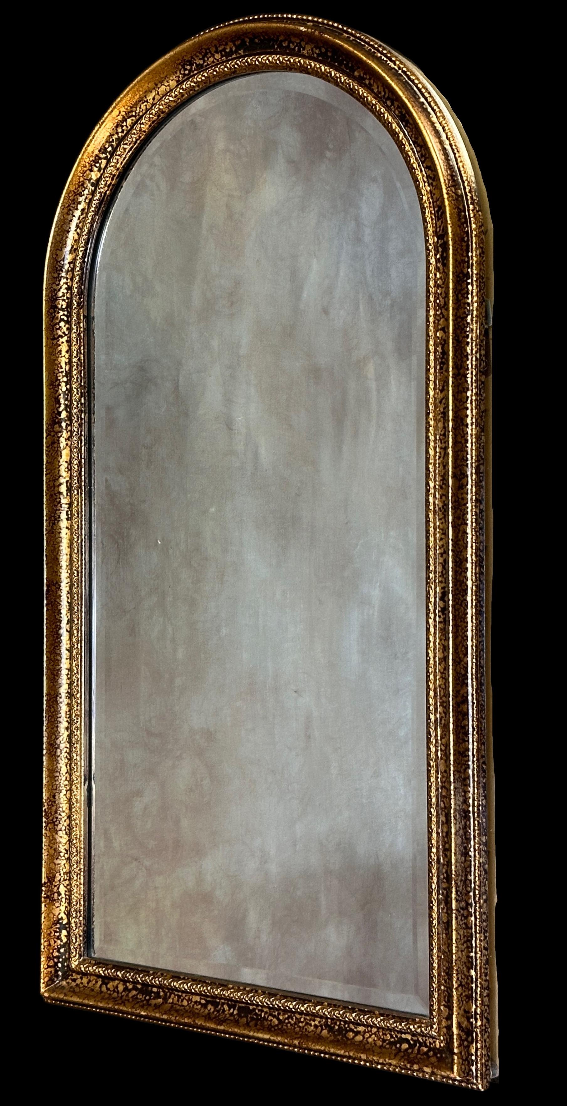 Ornate Gold Toned Framed Arch Mirror