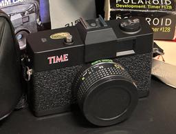 Vintage Polaroid Land Camera Model 315 with Vintage Time Camera