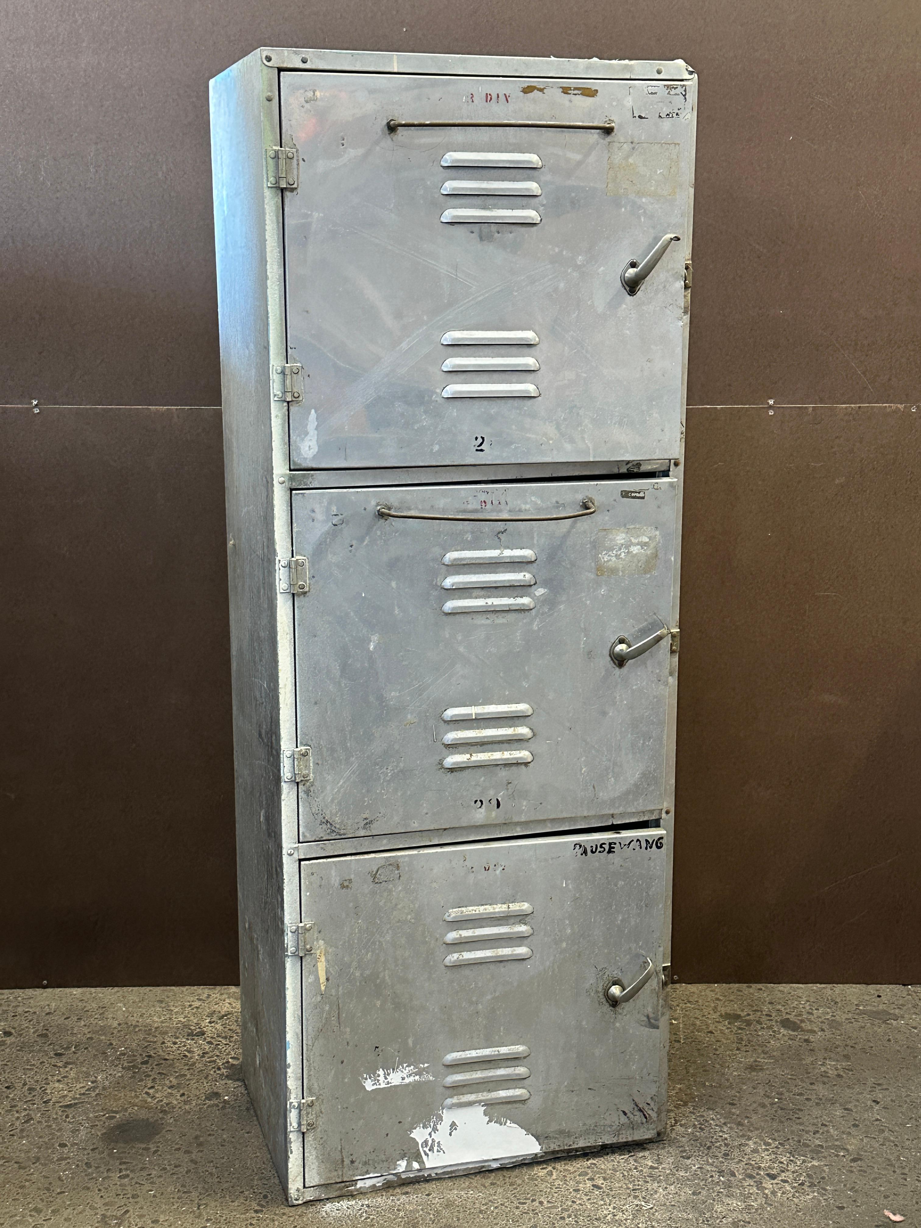 WWII Era Aircraft Aluminum Locker Cabinet