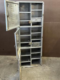 WWII Era Aircraft Aluminum Locker Cabinet
