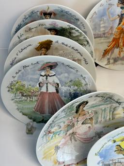 Vintage D'Arceau Limoges Les Femmes French Collectors Plates