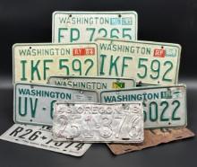 Oregon, Washington and Texas License Plates