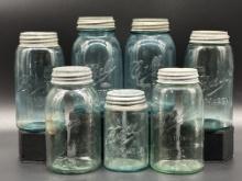 Variety of Glass Ball Mason Jars with Lids