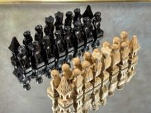 Hand Carved Chess Pieces