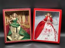 (2) Collectors Holiday Barbies in Boxes