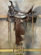 Large Leather Ranch Saddle