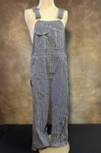 Vintage Key Imperial Railroad Striped Overalls