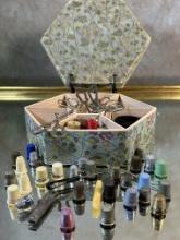 Vintage Sewing Box and Thimbles