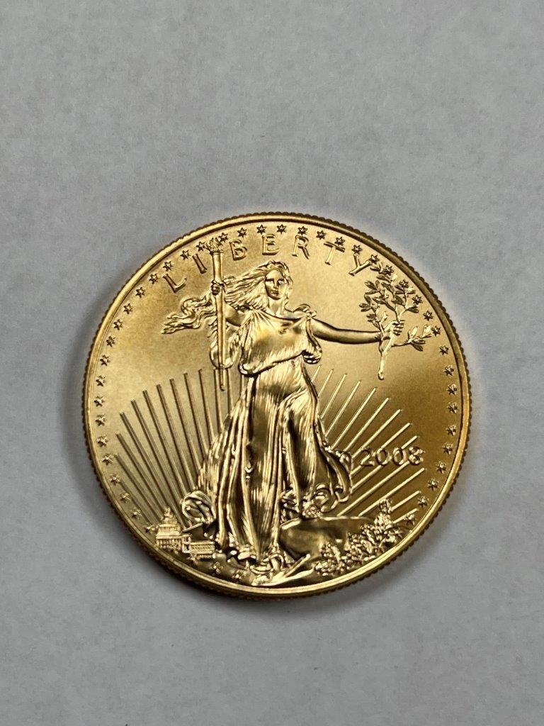 2008  US  $50 St. Gaudens Type Gold Coin