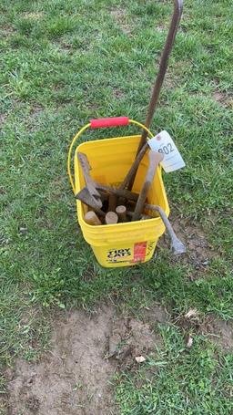 Yellow Pail Of Hand Tools