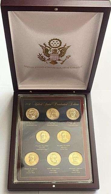 2010 U.S. Mint Presidential Dollar Display Coin Set (8-coins)