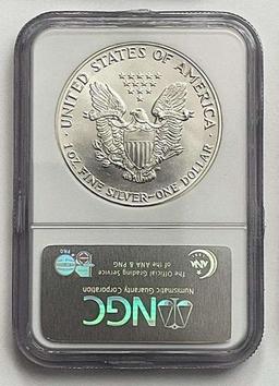 1988 American Silver Eagle .999 Fine NGC MS69