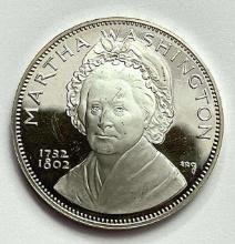 Martha Washington First Lady Commemorative 1 ozt .925 Sterling Silver Medal