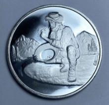 Prospector Design Fractional 1 ozt .999 Silver