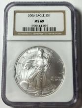 2006 American Silver Eagle NGC MS69