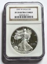 2007-W American Silver Eagle NGC PF70 Ultra Cameo